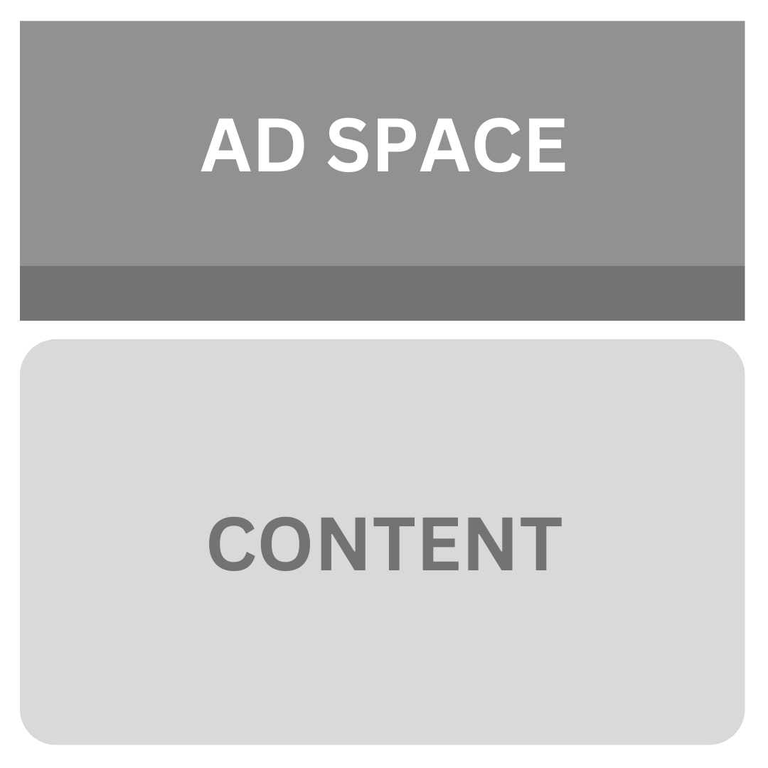 Top Header Ad Space with<br> Sponsored text